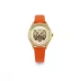 Daisy Dixon DD184OG dameshorloge 36mm roségoud grijs leer