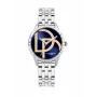 Daisy Dixon dames analoog kwartshorloge DD105SM 35mm zilverkleurige wijzerplaat grijze kunstleren band