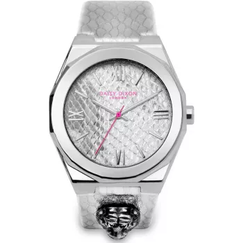 Daisy Dixon Dameshorloge DD117S 36mm grijze leren band