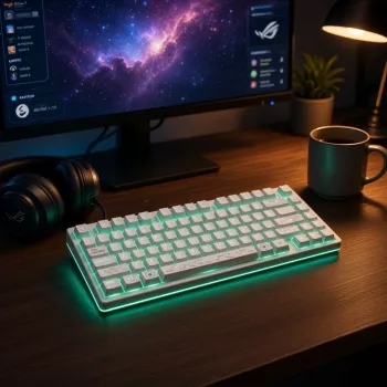 Dark Project ALU81A Terra Nova White mechanisch toetsenbord, G3MS Moonstone Switch, US ANSI
