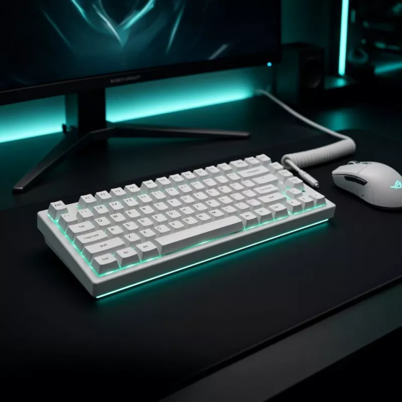 Dark Project ALU81A Terra Nova White mechanisch toetsenbord, G3MS Moonstone Switch, US ANSI
