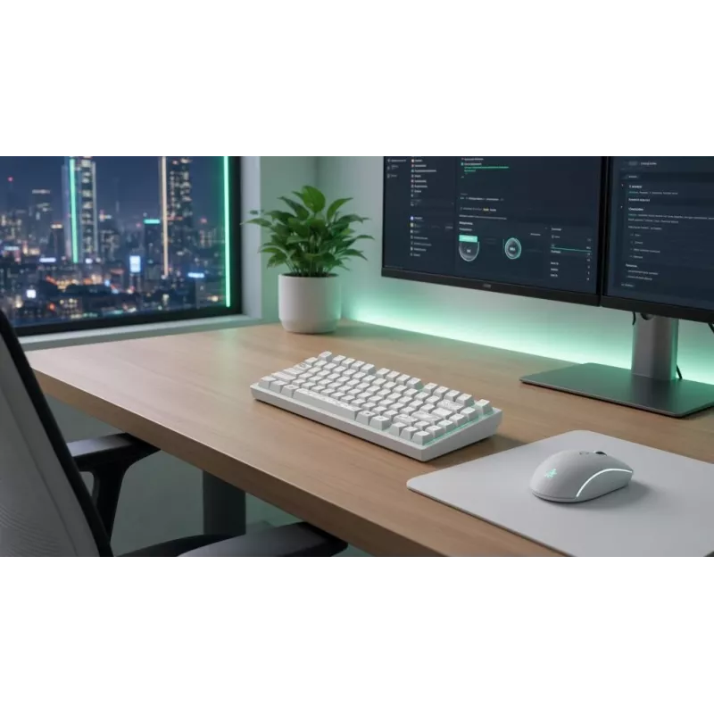 Dark Project ALU81A Terra Nova White mechanisch toetsenbord, G3MS Moonstone Switch, US ANSI