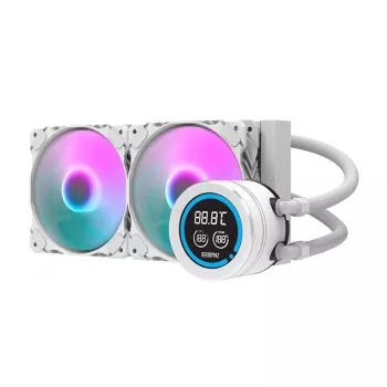 Darkflash DN-D240 WHITE 240mm all-in-one vloeistof-CPU-koeler met ARGB-verlichting, wit