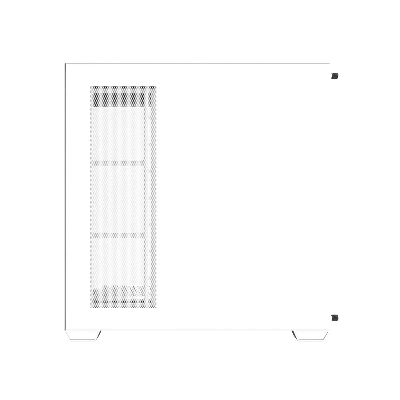 Darkflash DS900W Witte Mid-Tower Computer-behuizing, ATX, gehard glas, zonder ventilatoren