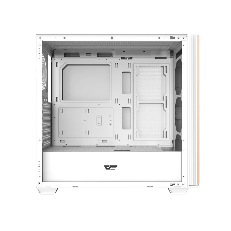 Darkflash DS900WS ATX mid-tower computerbehuizing, wit, tempered glass, geen ventilatoren