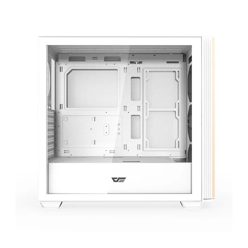 Darkflash DS900WS ATX mid-tower computerbehuizing, wit, tempered glass, geen ventilatoren