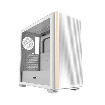 Darkflash DS900WS ATX mid-tower computerbehuizing, wit, tempered glass, geen ventilatoren
