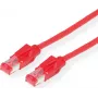 Dätwyler Cat 6 S/FTP-patchkabel RJ45 naar RJ45, 0,5 m, rood, LSZH 21.05.0001