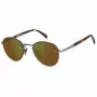 DAVID BECKHAM DB-1173-S-50L zonnebril heren goud metaal montuur bruine glazen 51mm