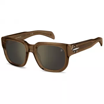 DAVID BECKHAM DB-7146-S-FMP heren gepolariseerde vierkante zonnebril met flash mirror, 53 mm