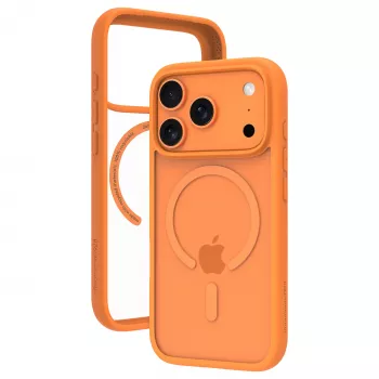 DBRAMANTE 1928 Grenen achterkant voor mobiele telefoon - MagSafe-compatibel - gerecycled kunststof - oranje - voor Apple