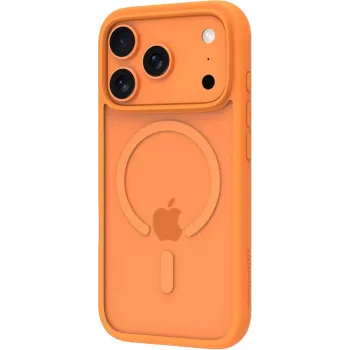 DBRAMANTE 1928 Grenen achterkant voor mobiele telefoon - MagSafe-compatibel - gerecycled kunststof - oranje - voor Apple