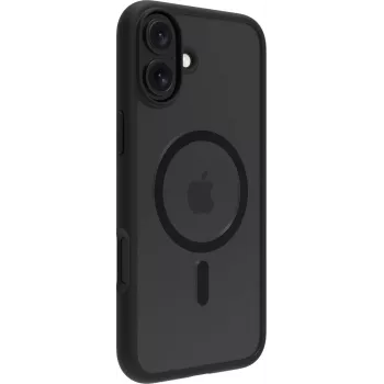 dbramante1928 Grenen achterkantcover voor mobiele telefoon - MagSafe-compatibel - kunststof - zwart - voor Apple iPhone 16 Plus