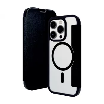 DBRAMANTE1928 Helsinki MagSafe hoes voor iPhone 15 Pro Max - zwart/transparant HE67CLBL1883