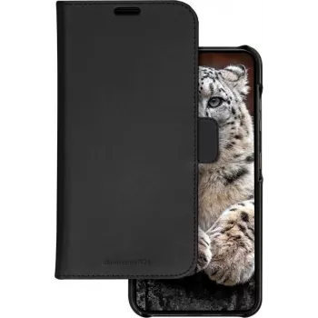 DBRAMANTE1928 Lynge wallet-hoes voor Samsung Galaxy A55 5G - volledig nerfleer, zwart LY55GTBL6143