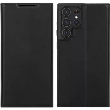 dbramante1928 Oslo flipcase voor mobiele telefoon - polyurethaan (PU), kunststof - zwart - voor Samsung Galaxy S22 Ultra