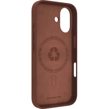 dbramante1928 Roskilde achterkantcover voor mobiele telefoon - MagSafe-compatibel - echt leer - Dark Tan - voor Apple iPhone 17