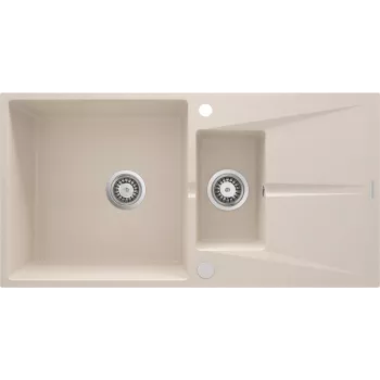 DEANTE 1.5-bowl granieten spoelbak met afdruiprek - grafiet