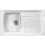 DEANTE 1-bowl keramische spoelbak met afdruipvlak, wit, 590x460 mm