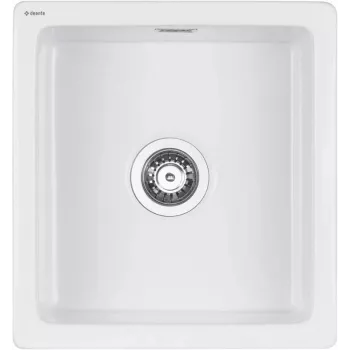 DEANTE 1-baks keramische spoelbak wit 450mm opbouwmontage