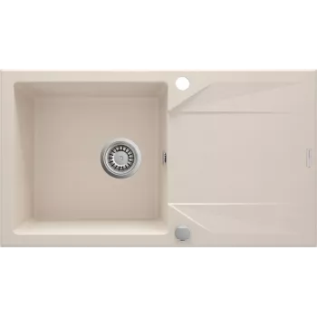 DEANTE 1-baks graniet-composiet spoelbak met afdruiprek - zwart (Nero) 780x440mm