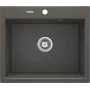 DEANTE 1-bowl graniet composiet spoelbak met afdruipgedeelte, grafiet, inbouw, 450 mm onderkast