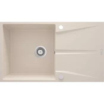DEANTE granieten spoelbak 1 bak met geïntegreerde afdruiprek - grafiet 780x440mm