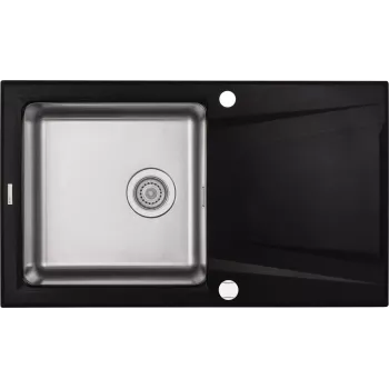 DEANTE 1-bowl granieten composiet spoelbak met afdruipgedeelte, beige, 780x435 mm