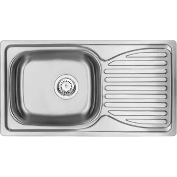 DEANTE 1-bowl granieten composiet spoelbak met afdruipgedeelte - onyx zwart 620x500mm