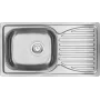 DEANTE 1-bowl granieten composiet spoelbak met afdruipgedeelte - onyx zwart 620x500mm