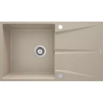 DEANTE 1-bowl granieten spoelbak met afdruipgedeelte - zwart