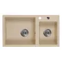 DEANTE 2-bak graniet-composiet keukenspoelbak met afdruipgedeelte - beige