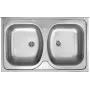 DEANTE 2-bowl RVS opbouw spoelbak 800x600 mm geborsteld