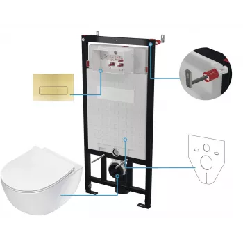 DEANTE 6-in-1 inbouw toilettenset