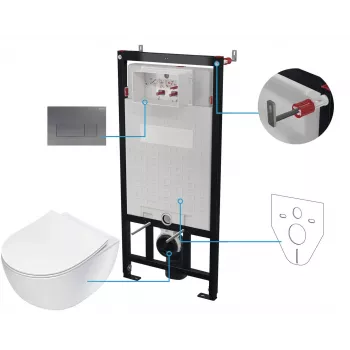 DEANTE 6-in-1 inbouwtoiletset