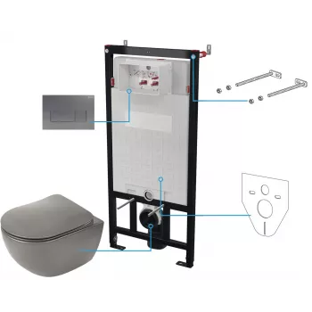 DEANTE 6-in-1 inbouw-WC-set