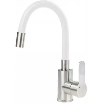 DEANTE Arnika BLU_W240 Eenhendel-wastafelmengkraan met gebogen uitloop, Chroom
