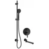 DEANTE Arnika inbouw-douchset met baduitloop, mat zwart, 250 mm regendouche