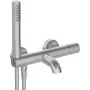 DEANTE badkraan met doucheset - mat zwart, wandmontage, messing, keramische cartridge, handdouche, 150 cm slang, serie Arnika