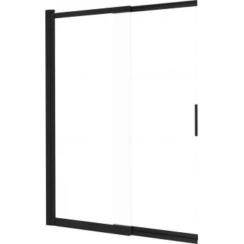 DEANTE Douchewand 100x140 cm Enkelvoudig blad Wandgemonteerd ESG Aluminium frame Mat Zwart