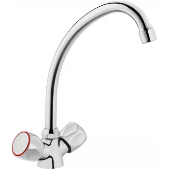 DEANTE BON 060D staande keukenkraan chroom eenhendel zwenkuitloop messing
