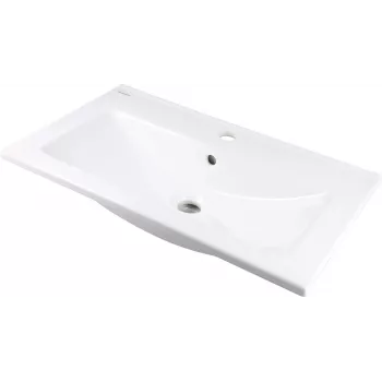DEANTE inbouwwastafel van keramiek met kraangat