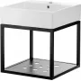 DEANTE CDTW6U5S wandhangende badkamermeubelset met wastafel 50x50 cm wit