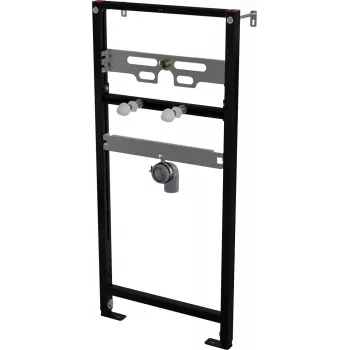 DEANTE inbouw-urinoirframe - SYSTEM-serie, zwart, 500 mm breed, in hoogte verstelbaar 1150-1350 mm