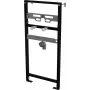 DEANTE inbouw-urinoirframe - SYSTEM-serie, zwart, 500 mm breed, in hoogte verstelbaar 1150-1350 mm