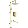 DEANTE inbouw doucheset met mengkraan, goud, regendouche 250 mm, eenhendelmengkraan