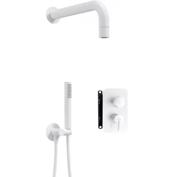 DEANTE inbouw-doucheset met mengkraan BOX - met handdouche, chroom, 250 mm regendouche
