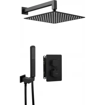 DEANTE Inbouw-douchset met thermostaat-BOX - Arnika Nero - Mat zwart