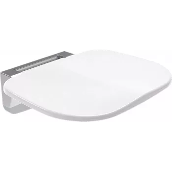 DEANTE opvouwbare wandzit - wit, 150 kg draagvermogen, ABS-kunststof & aluminium