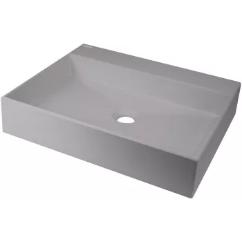 DEANTE granieten composiet wastafel met afdruipvlak - 500x400 mm grafietzwart